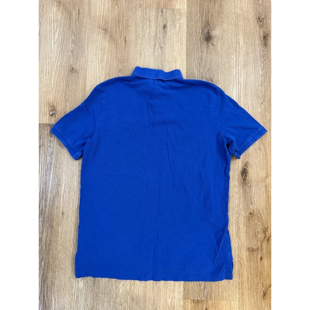 Polo Ralph Lauren Classic Fit Cotton Mesh Polo Shirt Mens M Royal Blue Preppy